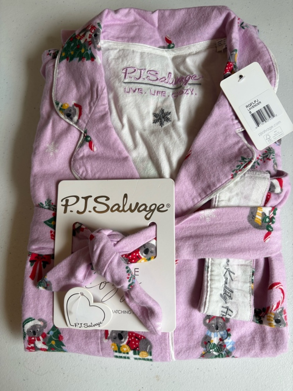 P.J. Salvage women’s M Pink Koala Holiday Pajama Set